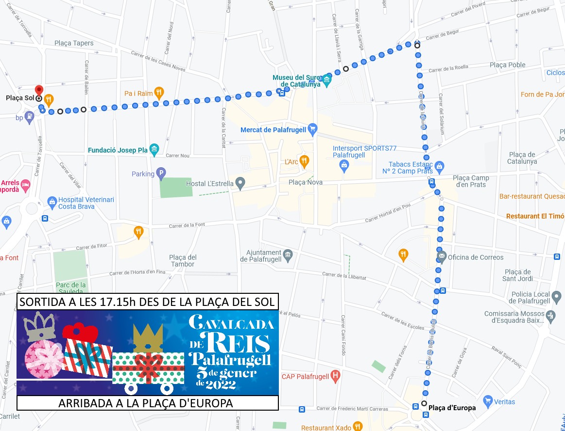 Informació Cavalcada de Ses Majestats els Reis d'Orient a Palafrugell