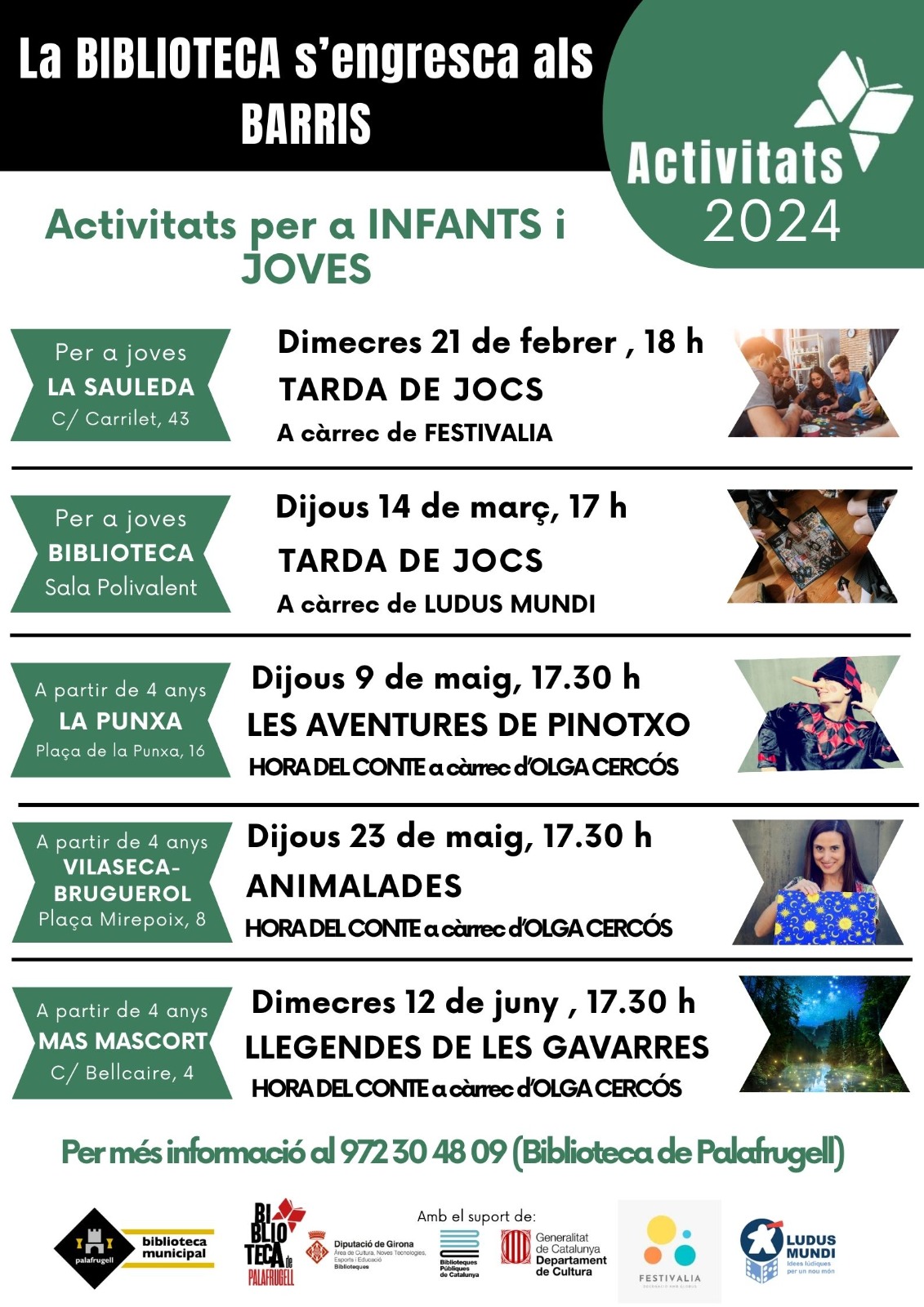 La Biblioteca de Palafrugell s’engresca als barris