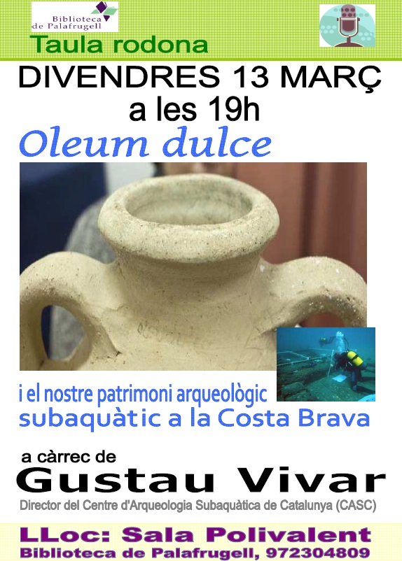 Xerrada de Gustau Vivar, director del CASC, a la Biblioteca, sobre el patrimoni arqueològic subaquàtic a la Costa Brava