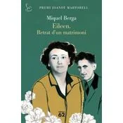Dibuix d'una dona amb camisa ocre, cabell arrissat curt negre. Al seu darrere, un home amb americana verda, cabell curt negre. Fons verd