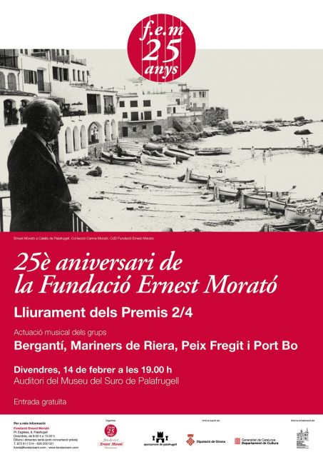 La Fundació Ernest Morató celebra el seu 25è aniversari en un acte que clausurarà la Consellera de Cultura, Mariàngela Vilallonga