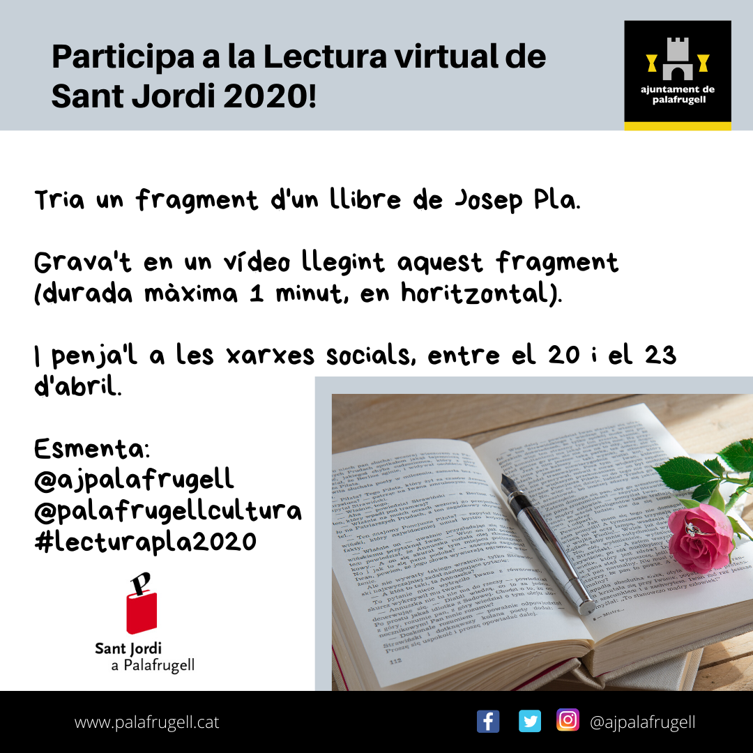Palafrugell convida a la ciutadania a participar en la lectura de l’obra de Josep Pla a través de les xarxes socials