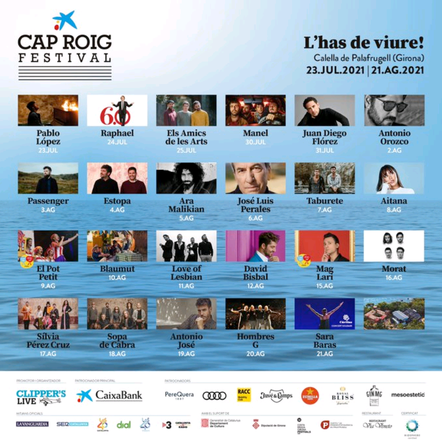 El Festival de Cap Roig torna a reunir les principals estrelles del moment en la seva 21a edició