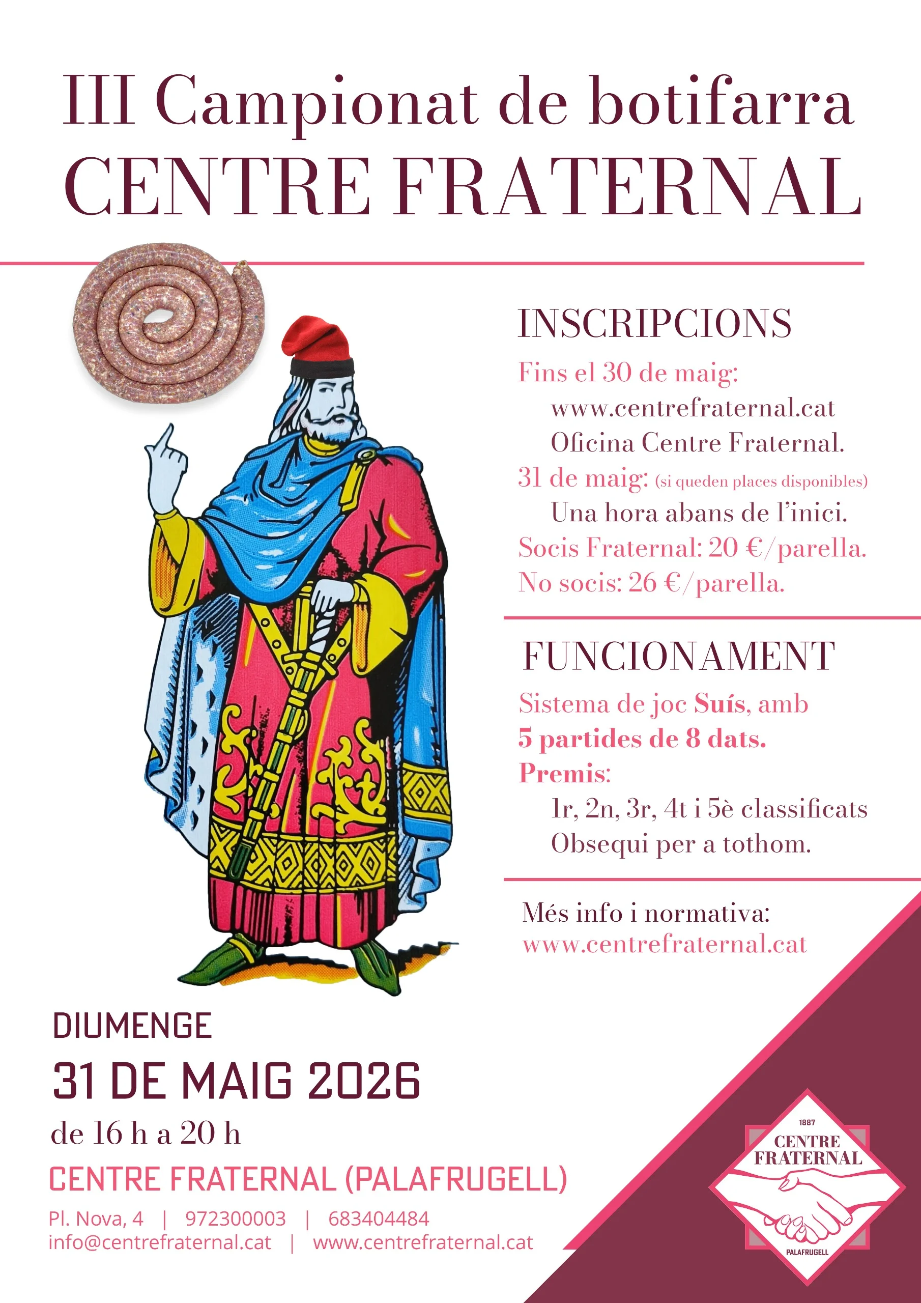 III Campionat de Botifarra del Centre Fraternal